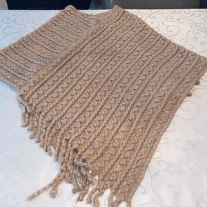 Cozy Tan Knitted poncho